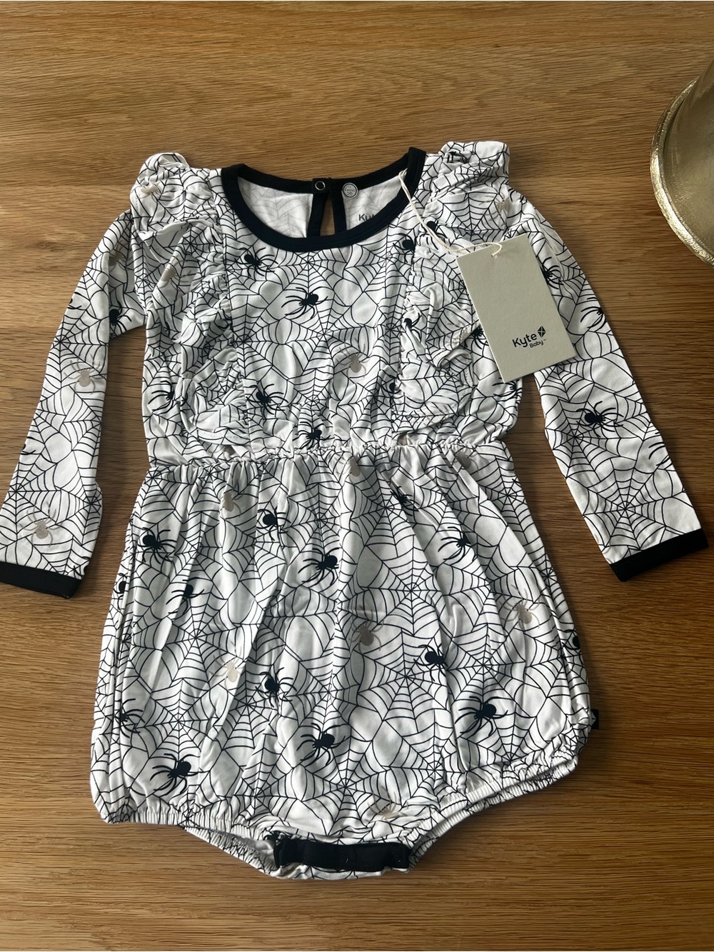 Kyte Baby Toddler Girls Long Sleeve Spider Bubble Romper-  3T